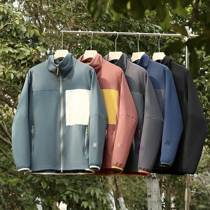 

Spring Autumn ex Outdoor Lightweight Stand Collar Color Blo Jaet Feather Inner Layer Outerwear R Mark Series