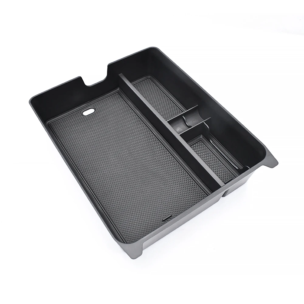 Car Armrest Storage Box For Honda Pilot 2023 2024 2025 Center Console Organizer Tray ABS Black Interior Divider Tray Accessories