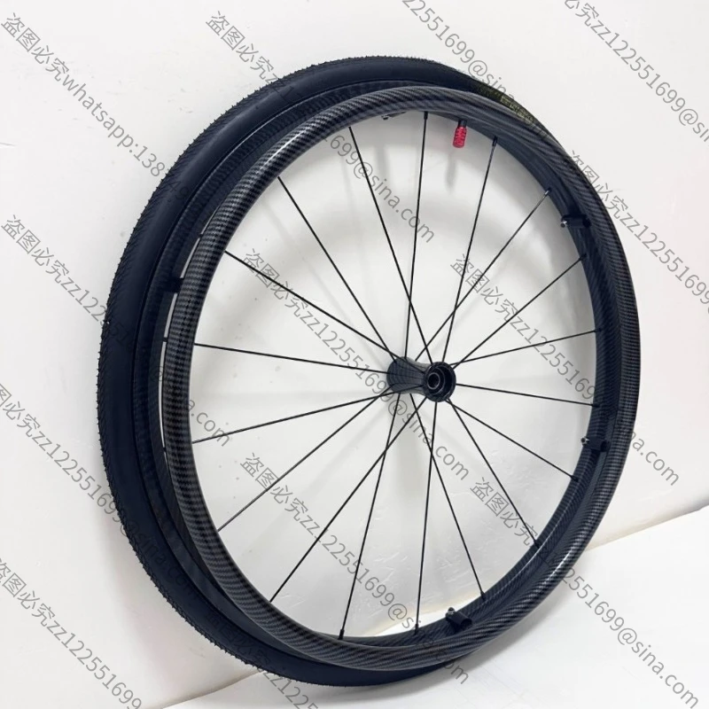 Suitable for 24-inch General-purpose Large Wheel, Water Transfer Carbon Fiber Texture Rubber Inflatable Tire,