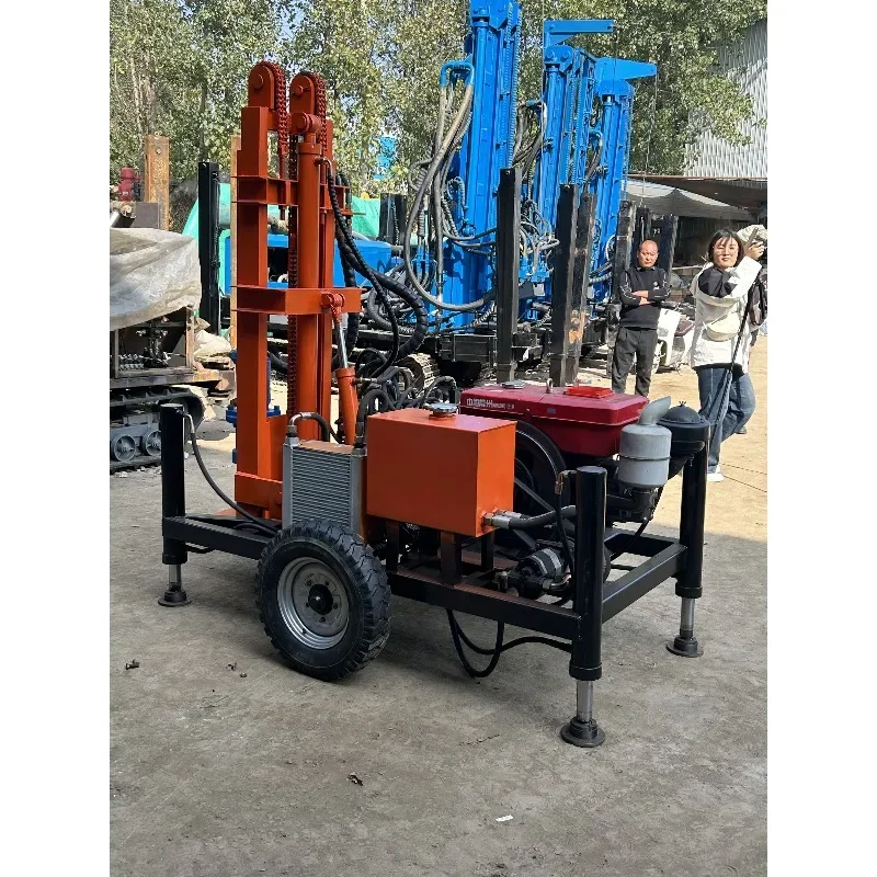Low Cost Water Well Drilling Rig Machine Portable Borehole DTH Mini Impact Small Drill Rig Cable Percussion Drilling Rig Machine