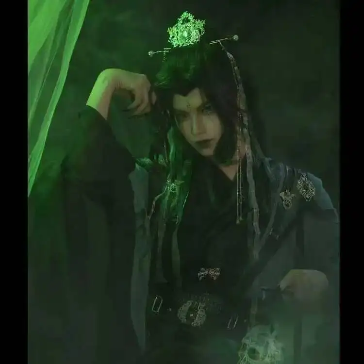2026 new Tian Guan Ci Fu Qiron Costume TGCF Black Water Qiron Clothing Qi Rong Green Prince Costume Halloween Cosplay costume - view 3