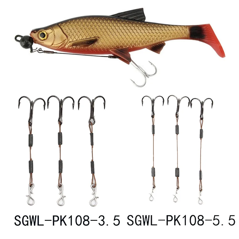 3pcs/pack Treble Hooks Stainless Steel Fishing Stingers Treble Hooks  3.5/5.5cm Lure Treble Hooks Fishing Accessories