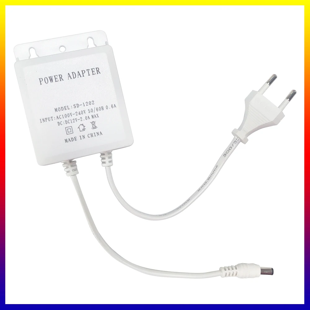 DC12V 2A Waterproof EU Power Adapter For CCTV Security Surveillance Cameras AHD Camera NVR DVR Input AC100V-240V 5.5mm*2.1mm image 2
