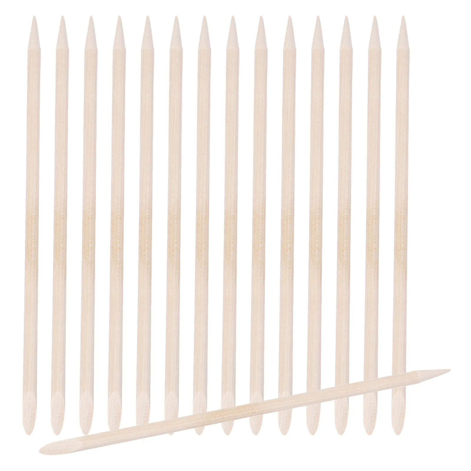 

150Pcs Manicure Tool Set 4.5 Inch Orange Wood Sticks Dual Sided Cuticle Remover Gentle Nail Cleaner for Home Salon DIY Care