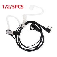 1/2/5pcs Walkie Talkie Acoustic Air Tube Headset 2 Pin PTT Earpiece Earphone For Baofeng UV-5R BF-888S UV-21 PRO Quansheng UV-K5
