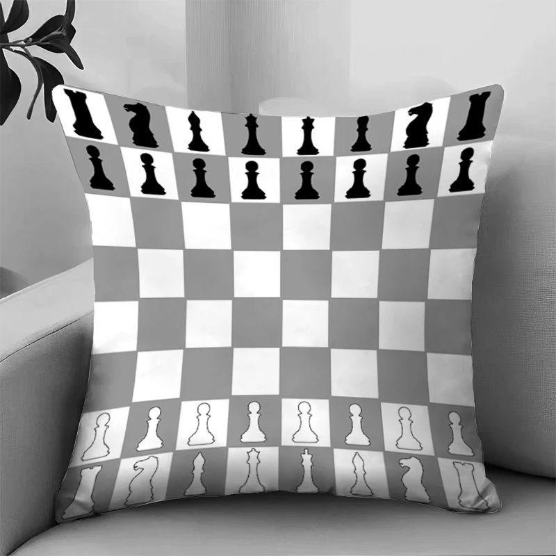 Chess Board Decorative Pillowcase 40x40 Home Decoration Cushion Covers for Decorative Cushions Cushion Cover 45*45 Pillow