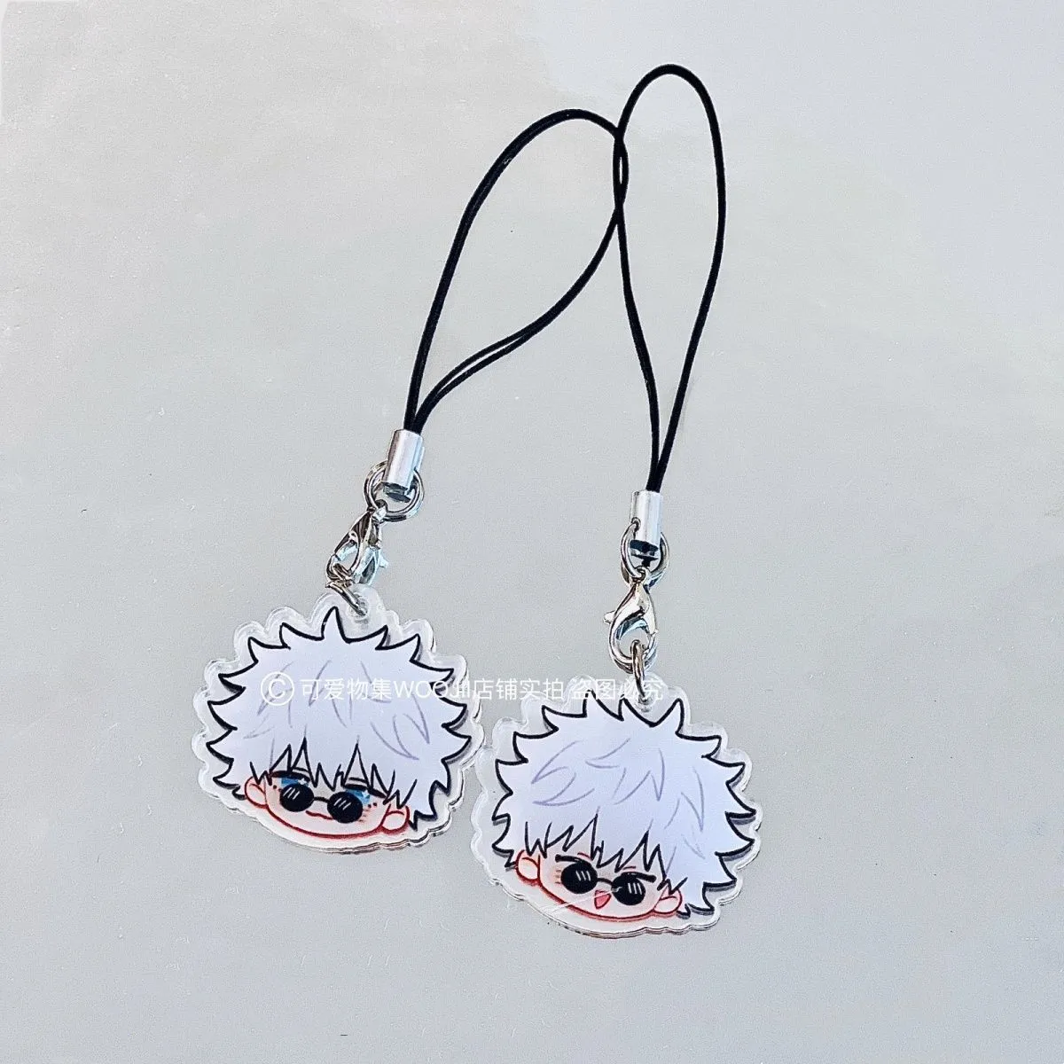 JJK Mobile Phone Lanyard Gojo Satoru Geto Suguru Acrylic Pendant Kawaii Straps Hanging Cute Rope Zhou Shu Hui Zhan Goods Gift