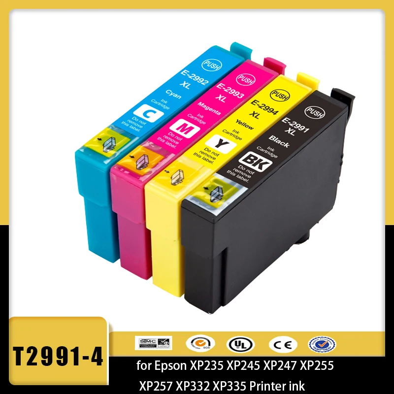 

29XL Ink Cartridges for epson T29XL T2991 29 xl replacement for Epson XP235 XP245 XP247 XP255 XP257 XP332 XP335 Printer ink