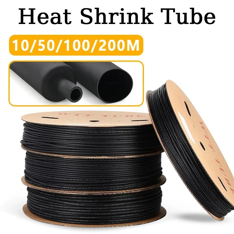 100 Meters/ 10M 3:1 Heat Shrink Tube with Glue Polyolefin Shrinking Assorted Heat Shrink Tube Wire Cable Sleeving Tubing