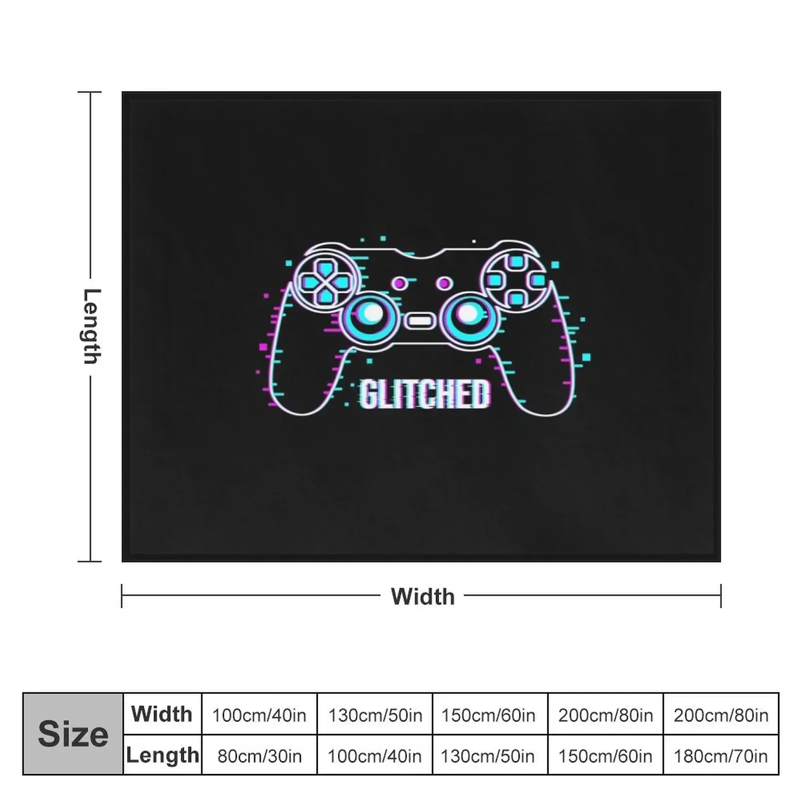 Video Game Controller - Glitched Throw Blanket Nap Decorative Throw Blankets