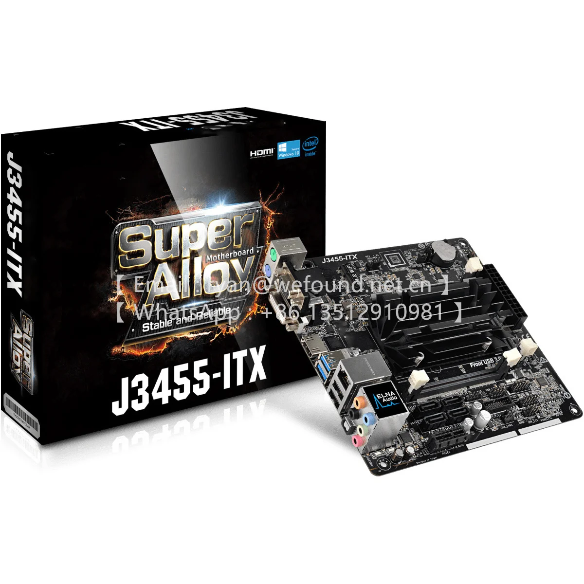J3455-ITX Super Alloy Quad-Core Processor J3455 (up to 2.3 GHz) Supports DDR3/DDR3L 1866 SO-DIMM