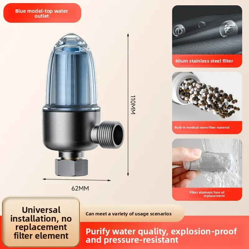 

Bathroom Stainless Steel Water Heater Filter Filter Element Can Be Cleaned Brass Front Prefilter Detachable Filter Cartridge