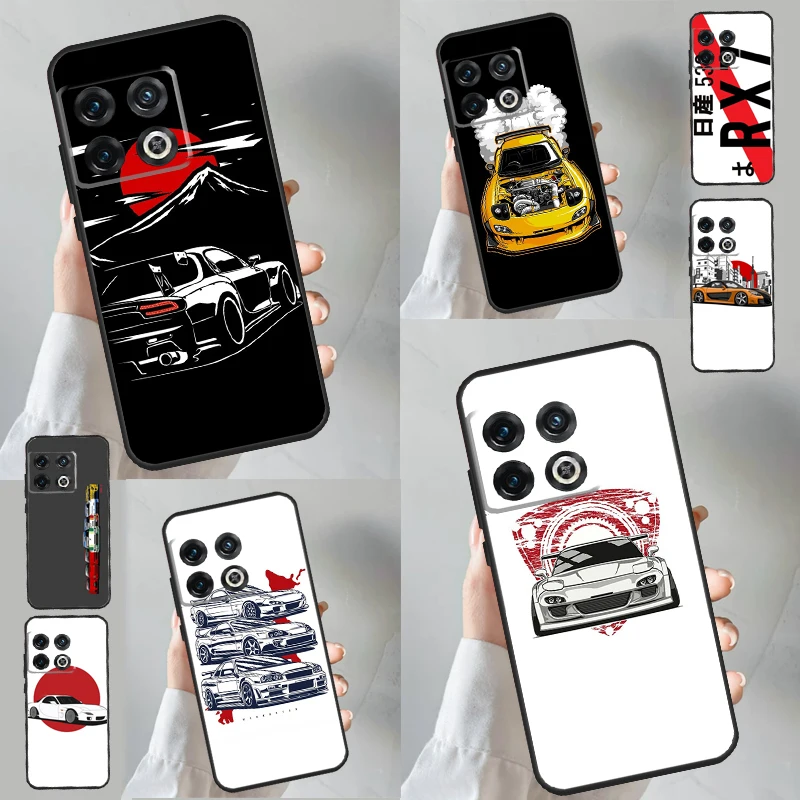 RX7 JDM Legends Cars Case For OnePlus 8 9 10 Pro 11 12 9R 10T 10R 12R OnePlus Nord 3 CE 2 Lite CE4 N10 N20 Cover