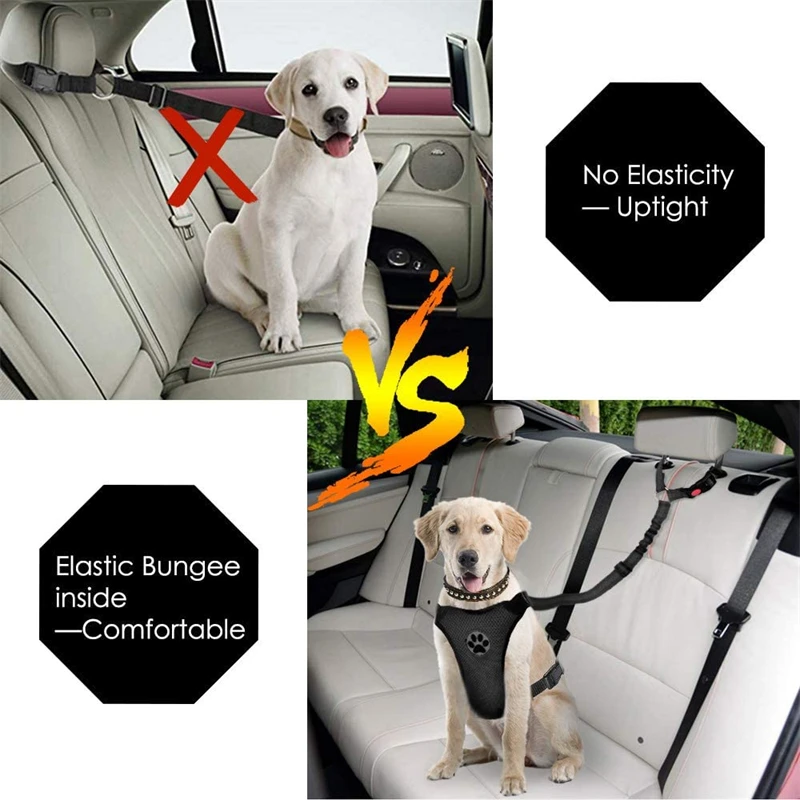 Reflektierender Hunde-Autosicherheitsgurt, Hundeleine für Spaziergänge und Reisen, Auto-Zubehör für Kleine Hunde, Haustier-Autozubehör – Detail 5