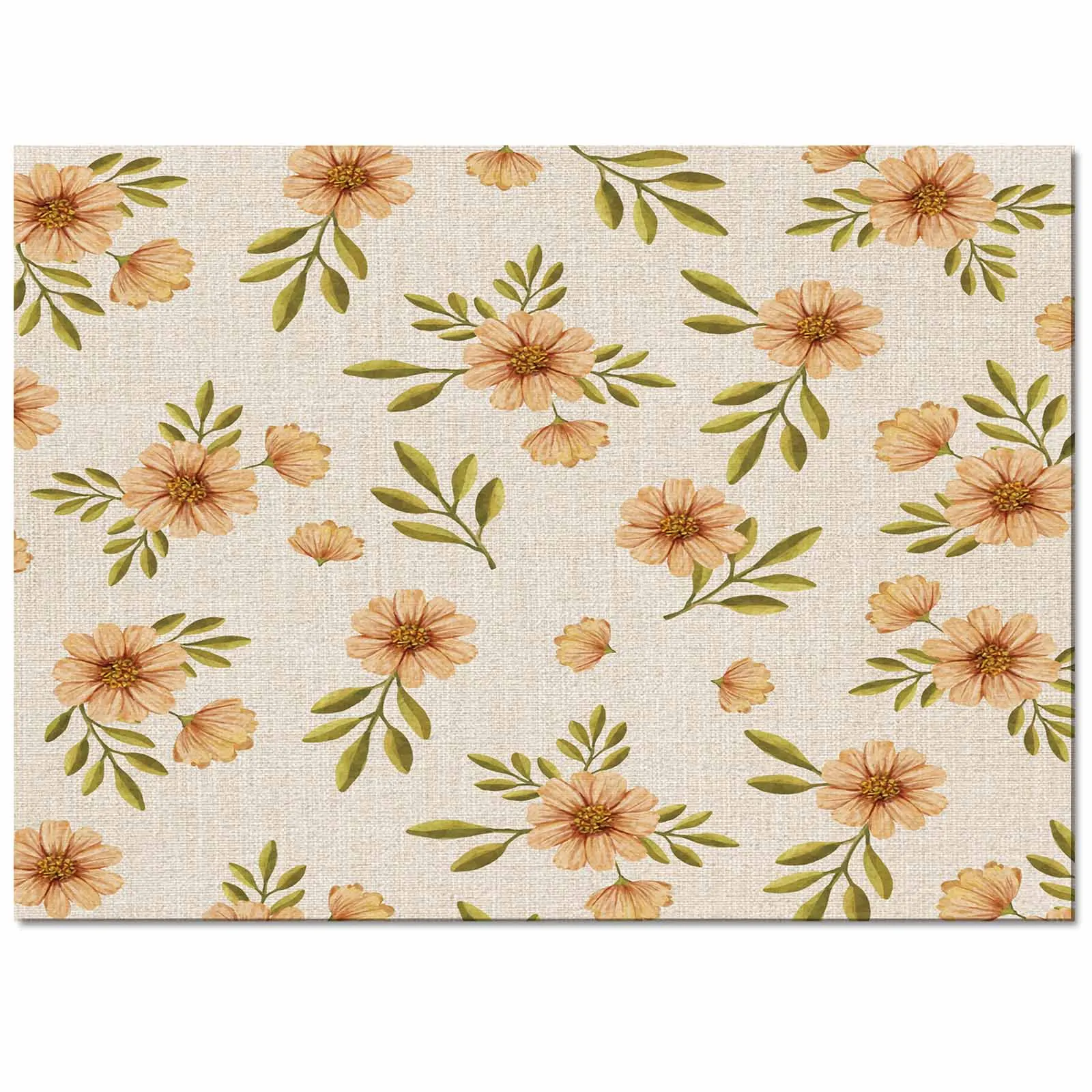 Daisy Leaves Watercolor Countryside Carpet For Home Living Room Bedroom Bedside Decor Large Area Rug Teen Room Decor Carpet