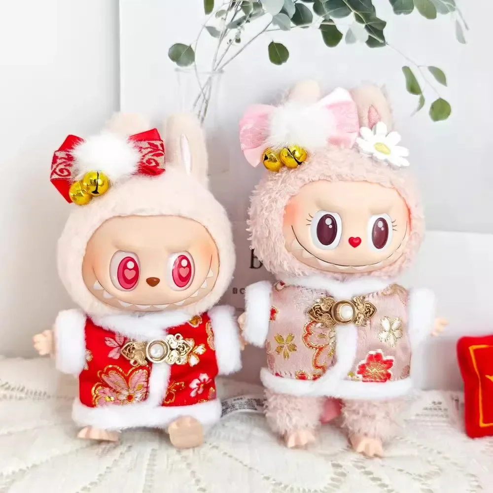 New Year Costumes Ancient Costumes Labubu Baby Clothes Vinyl Pendant Outfit  Ancient Style Cherry Blossom Clothes