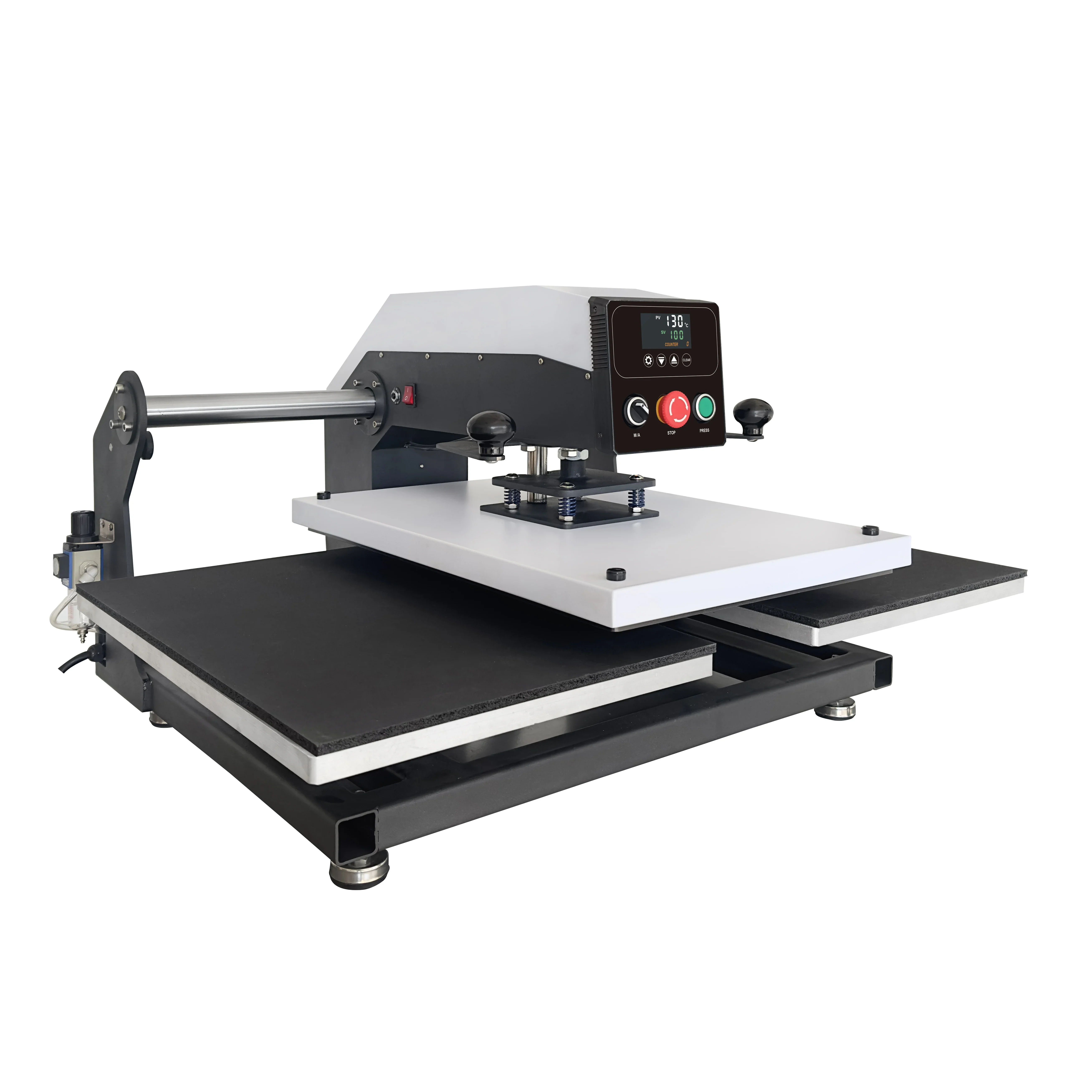 Double Station Pneumatic Heat Press Machine Double Flat Heat Press Manual Double Heat Press Machine