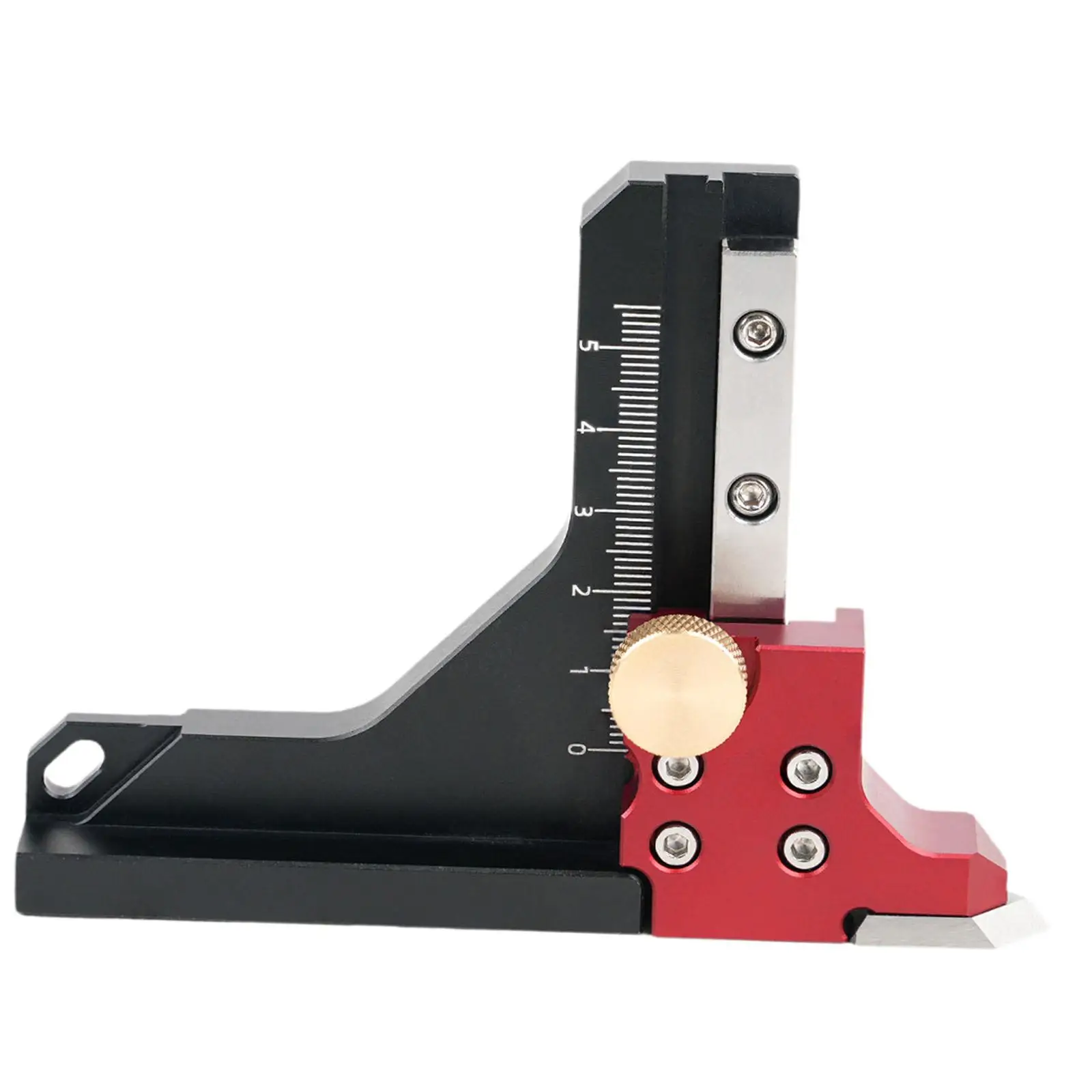 Aluminum Alloy Height Gauge Woodworking Square Depth Ruler Gaps Marking Tool for Home Workshop Construction Aluminum Alloy Height Gauge Woodworking Square Depth Ruler Gaps Marking Tool for Home Workshop Construction