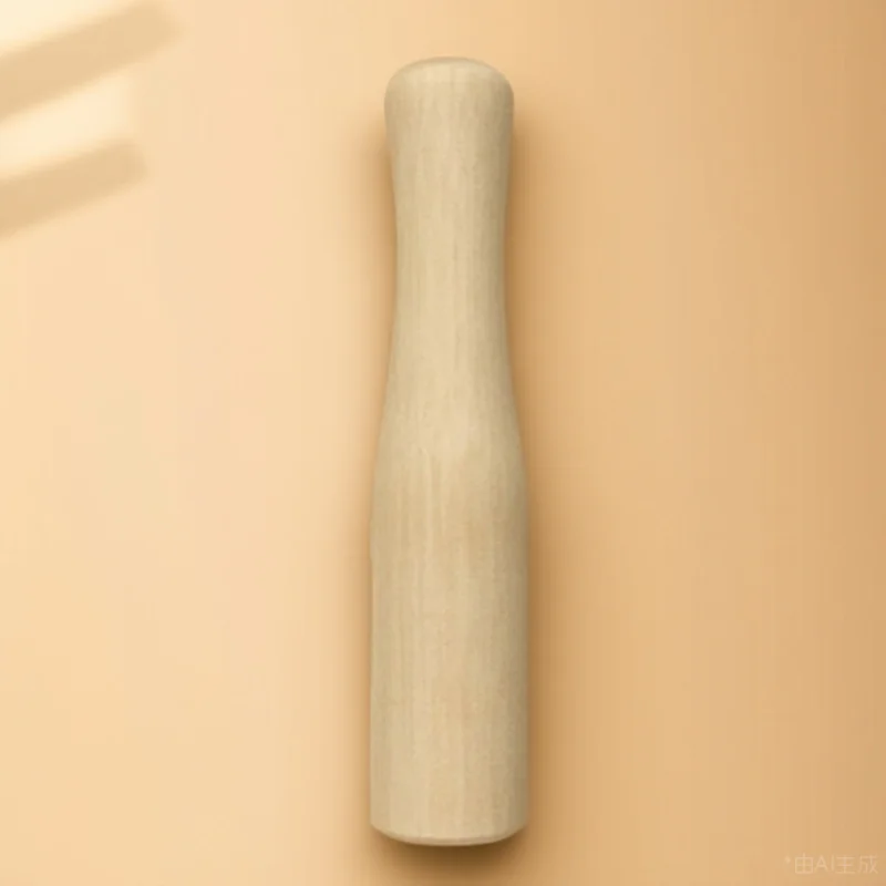 مدقة طعام خشبية بمقبض طويل من الخشب الطبيعي، تصميم مريح مثالي لطحن الصلصات والهريس والكسترد #1