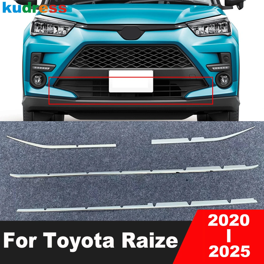

Передняя нижняя решетка, накладка на решетку для Toyota Raize 2020-2022 2023 2024 2025, хромированная автомобильная гоночная решетка, аксессуары