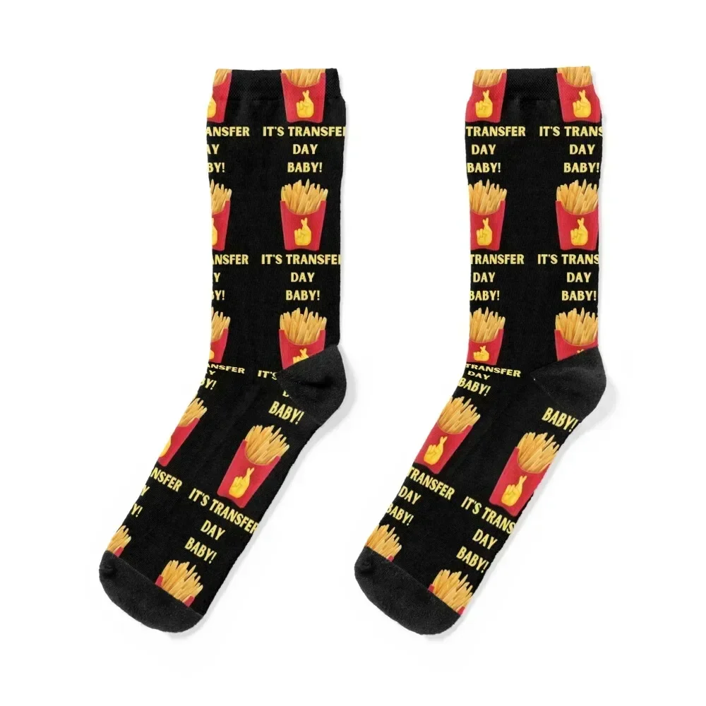 IVF embryo transfer day - french fries tradition - PUPO. lucky fretility clinic tshirt Socks Lots gift kids Socks Girl Men's