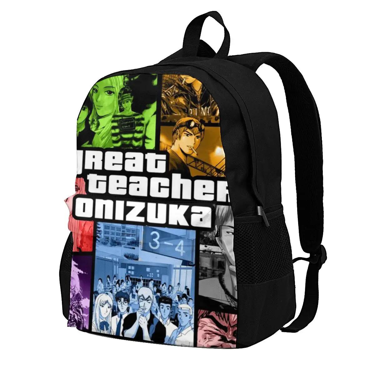 

Great Teacher Onizuka Posters Anime Backpacks Toshiyuki saejima Eikichi Kunio Azusa Universal Polyester Back To School Backpack