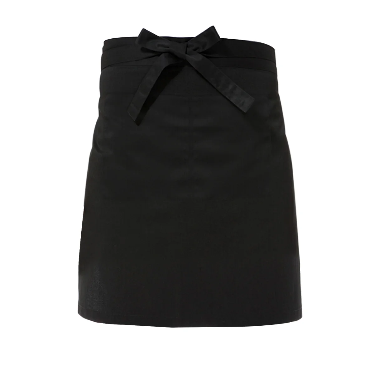 

Tinksky Black Apron 70x50cm Kitchen Cooking Waist Apron Unisex Design with Double Pockets for Restaurant Workshop Use