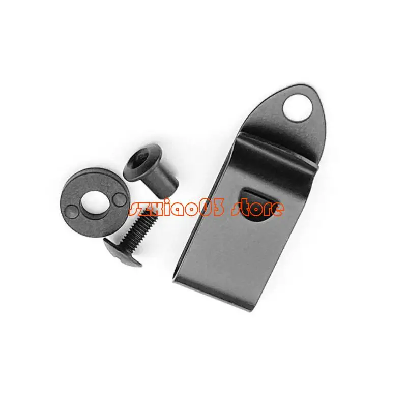 

103C Black Stainless Steel Belt Clip Holder Tactic Sheath Holsters K Sheath Waist Clip Accessories Waist Sheath Back Clip Set