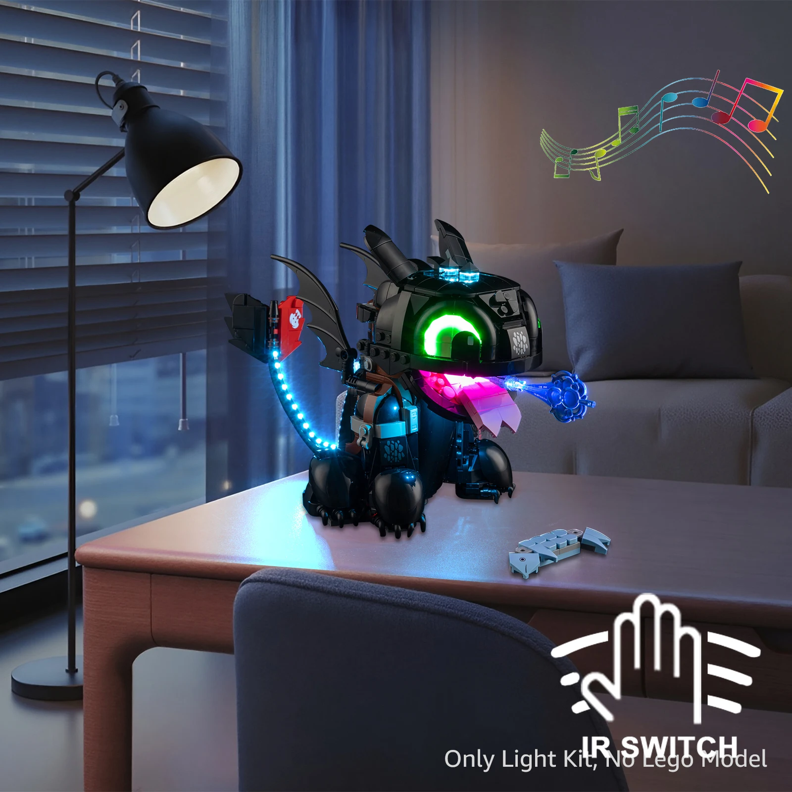 

No Model LED Lighting Set Suitable for LEGO How To Train Your Dragon Toothless 10375 (Excluding Building Blocks)