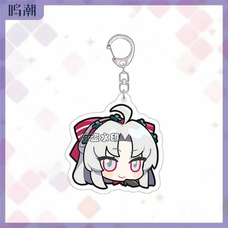 جديد Wuthering موجات المفاتيح Changli XiangLiYao Camellya ندبة Geshulin لطيف الكرتون أنيمي قلادة حلقة رئيسية ظهره مجوهرات هدية