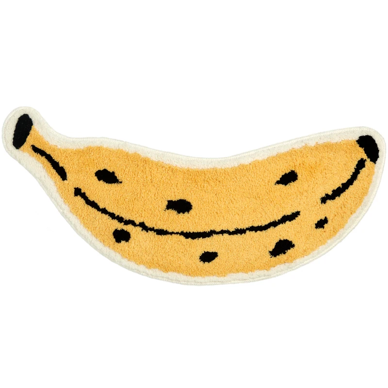 

Fruit Bathroom Mat Soft Fluffy Cartoon Banana Anti Slip Bathmat Bed Room Floor Foot Pad Kids Room Nursery Decorative Home Decor