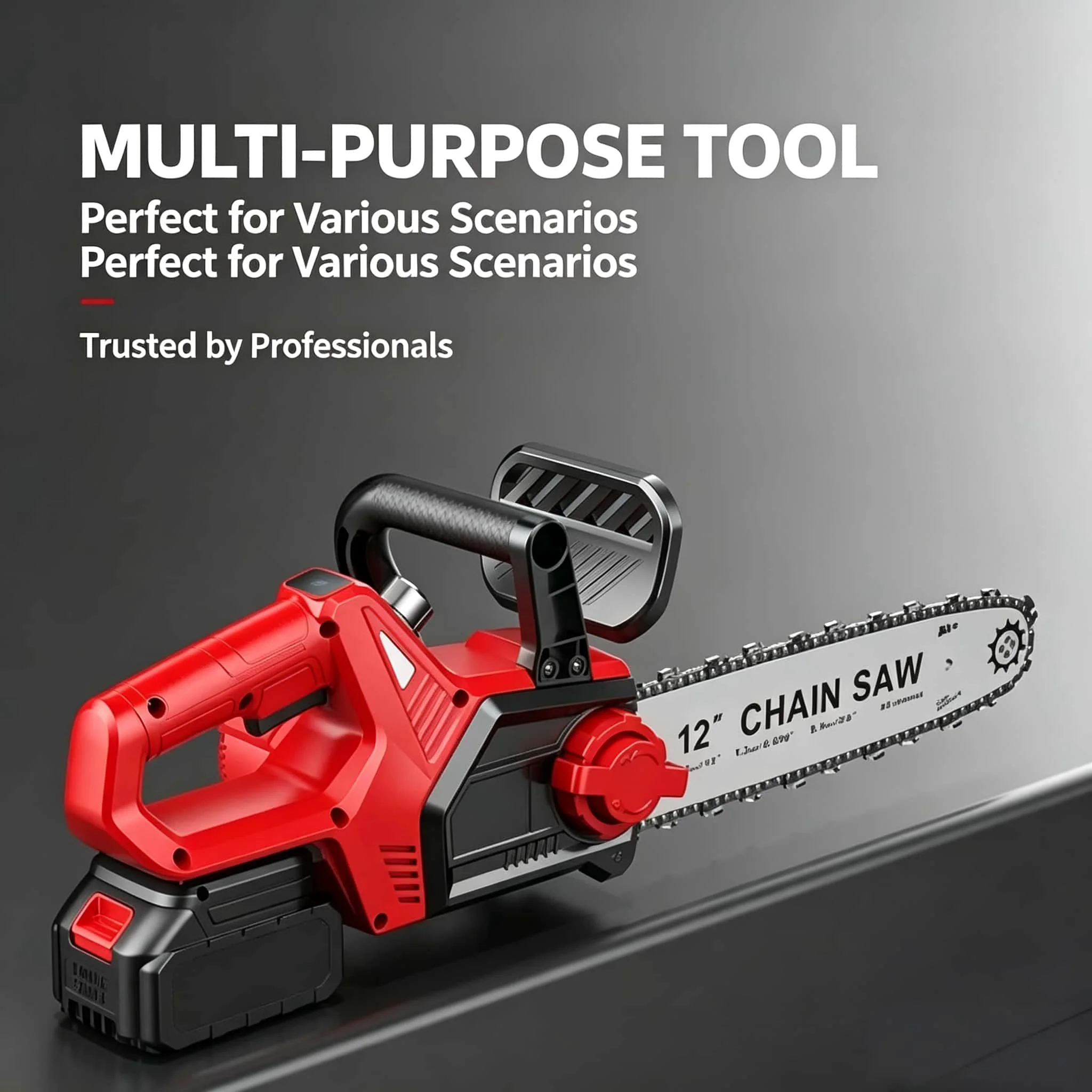 12 Inch Cordless Chainsaw For Makita 21V Battery 2000W Brushless Pure Copper Motor Electric Handheld Wood Cutter Tool-Free Chain Tension Auto Lubrication Anti Kickback Chain Rechargeable Lithium