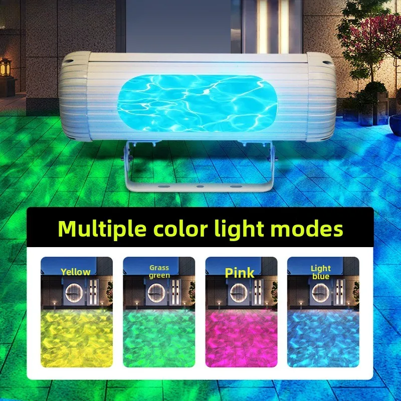 

Круглый уличный водонепроницаемый проекционный светильник с эффектом водной ряби для подсветки стен и освещения мостов, проектор для фоновой подсветки стен