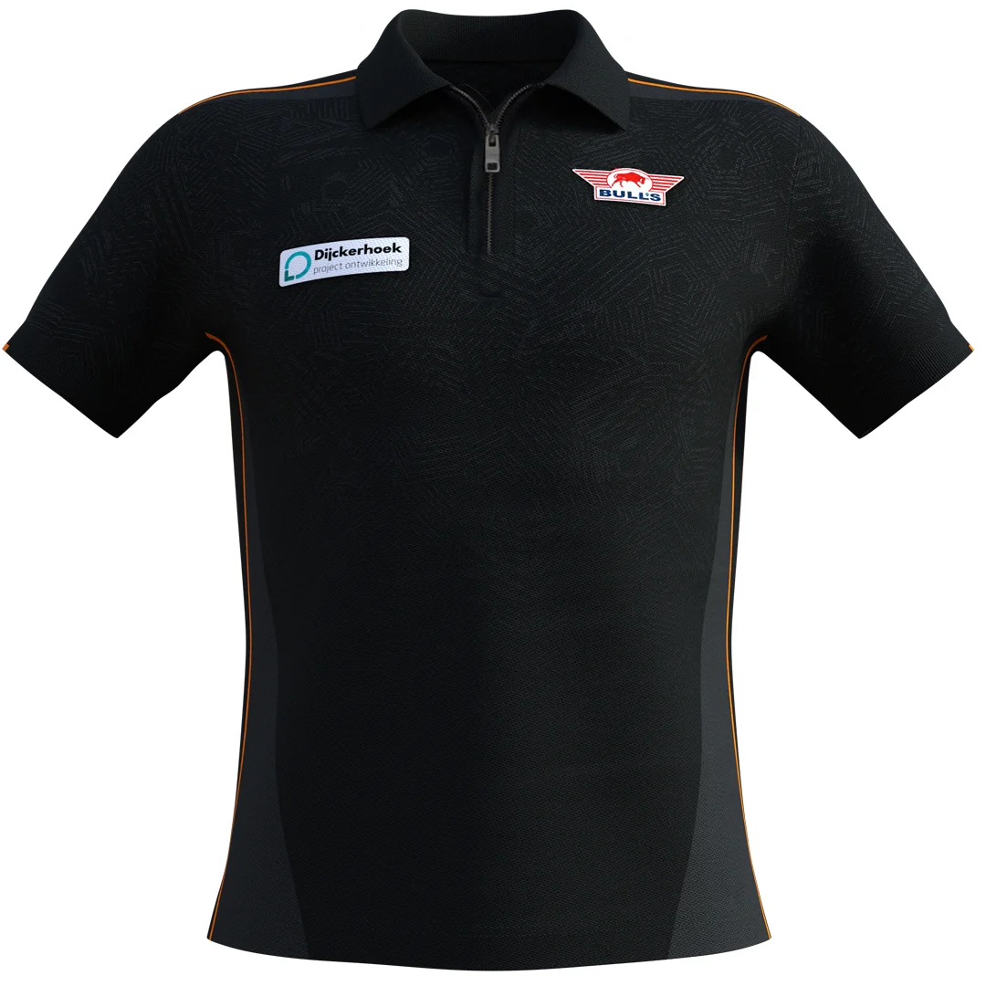 Bull’s Dirk van Duijvenbode Match Shirt Dart-Shirt Sportliches, schnell trocknendes Herren-T-Shirt Kinderbekleidung T-Shirt Top Y2k Frau