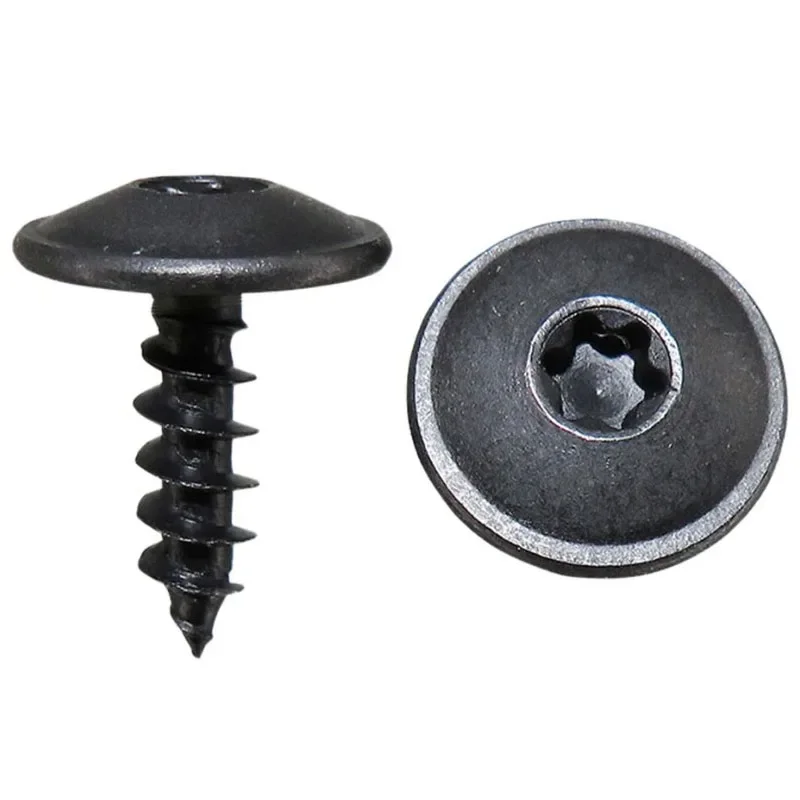 20pcs/set Car Fender Metal Self-tapping Screws M5X16 M5X20mm T25 Black Plum Inner Hole for VW Audi Auto Chassis Bolts