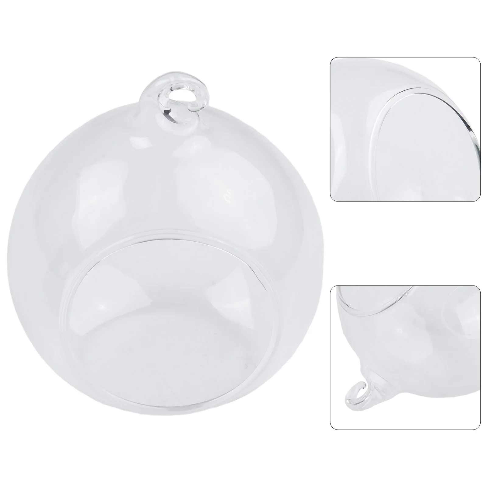 Garden Home Glass Ball Hanging Plant Pots Vase Container Decoration Flat Bottom Indoor Ornament Party Succulent