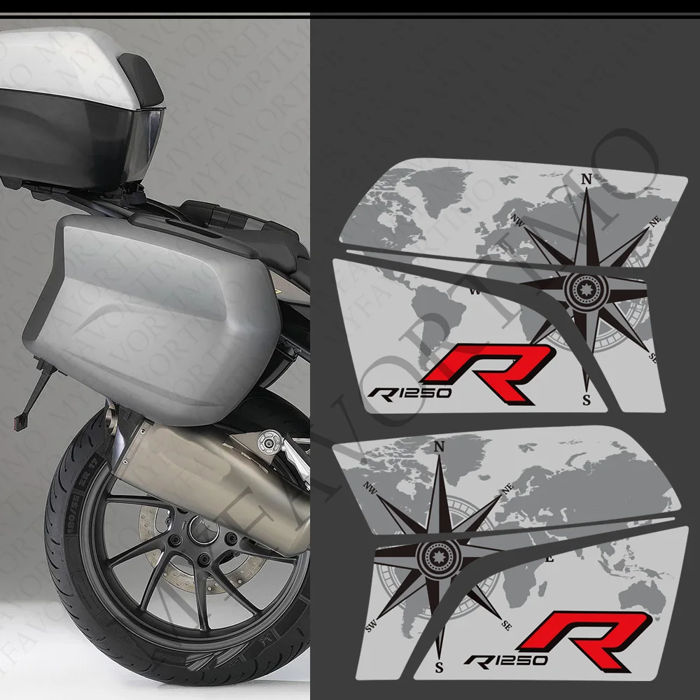 

For R1200R R 1200 R1200 R Motorcycle Trunk Luggage Cases PVC Stickers Rear trunk Anti-scratch decorative protection Decals