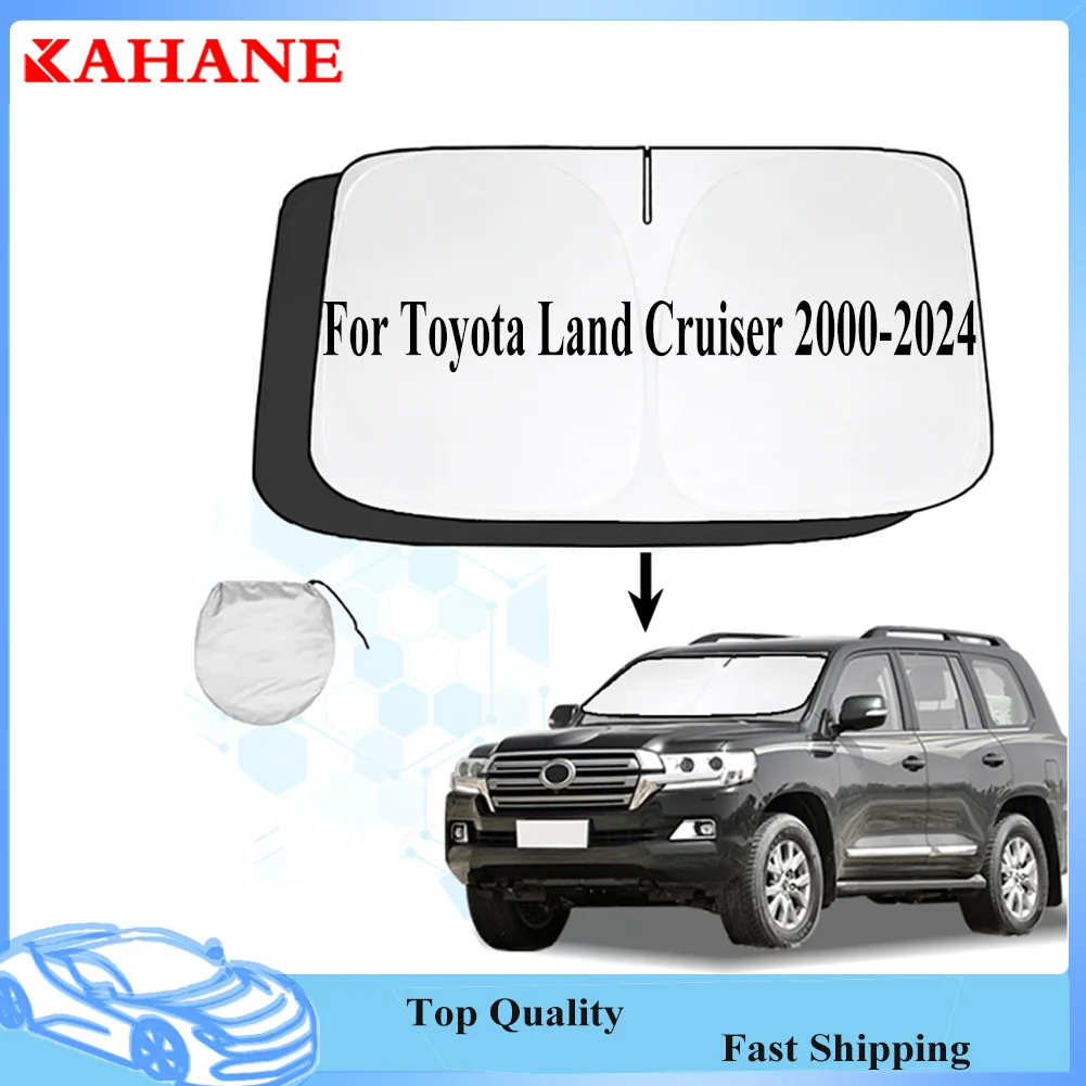 High quality Car Sun shade Front Rear Window Film Windshield Visor Cover UV Protect Reflector For Toyota Land Cruiser 2000-2024