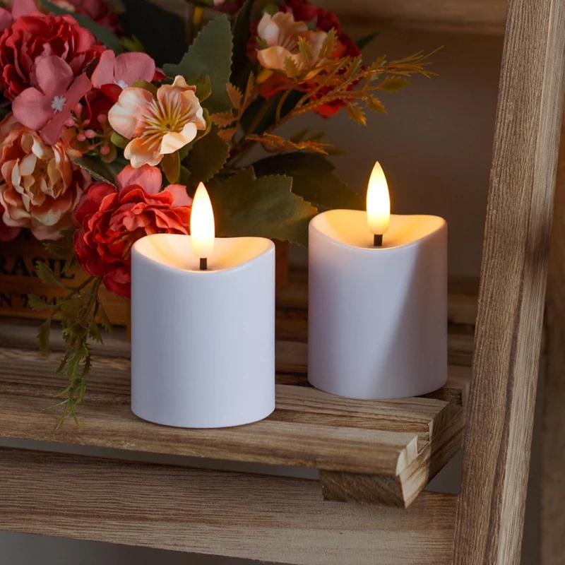LED Candles, Flickering Flameless Candles,Rechargeable Candle, Real Wax Candles With Remote Control