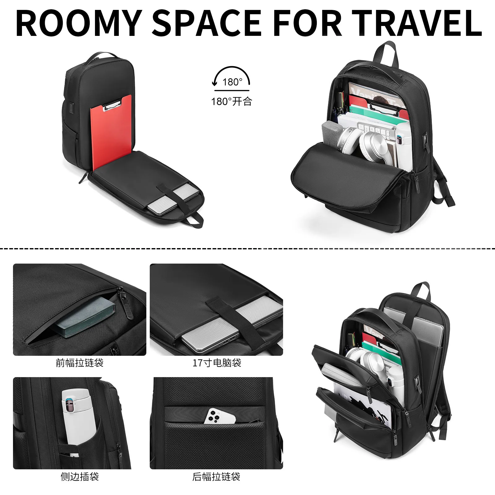 

Оптовая продажа от производителя, уличный рюкзак из ткани Оксфорд, водонепроницаемый рюкзак, мужской трендовый многофункциональный рюкзак для бизнеса