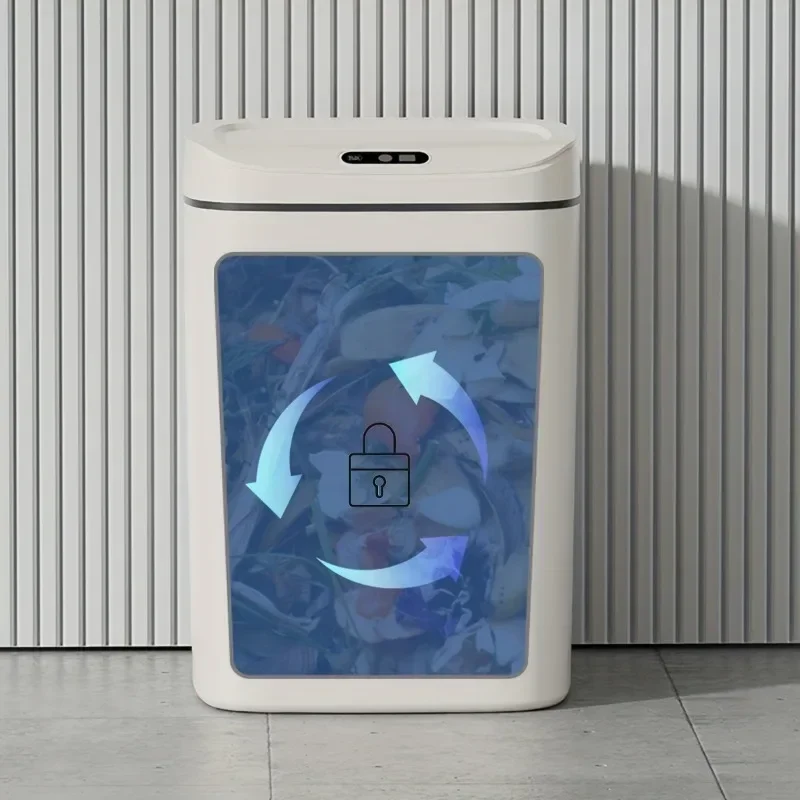 16L Smart Sensor Trash Can Bathroom Kitchen Toilet Automatic Trash Can Waterproof Electric Smart Bin Home Wastebasket