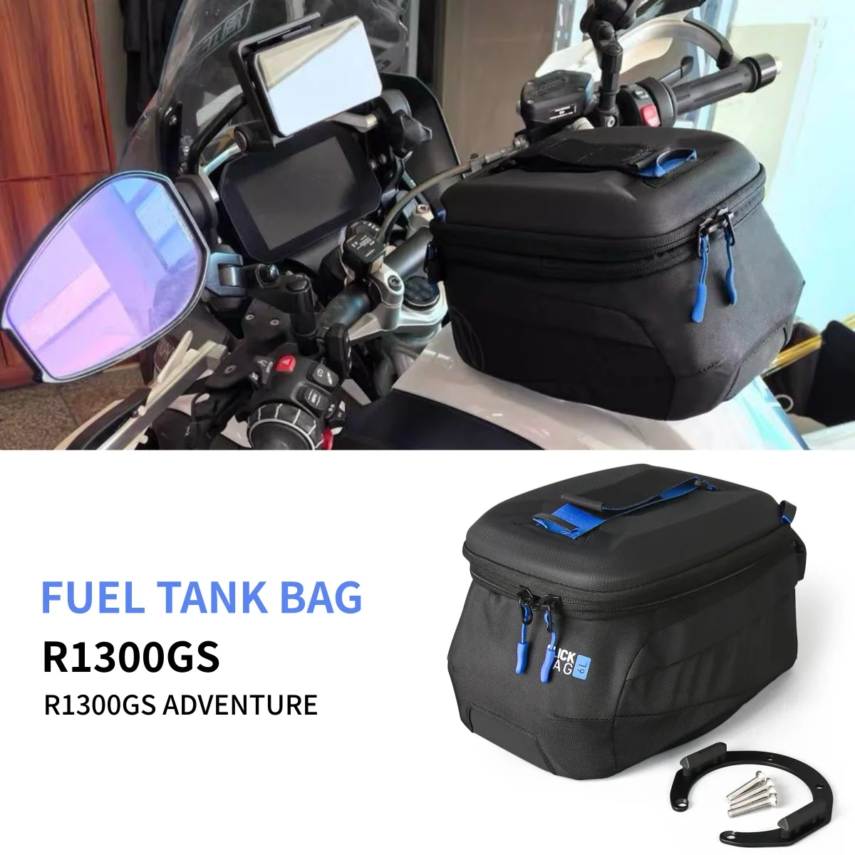 

Мотоциклетная сумка на бак с быстрым креплением 6-8 л, комплект для хранения на топливный бак для BMW R1300GS R 1300 GS R1300 GS ADVENTURE 2023 2024 2025