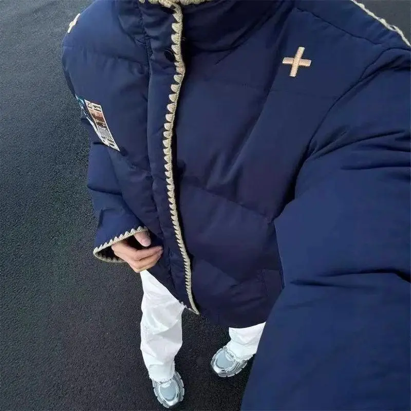 

American Sle Thiened Cotton Jaet for Women Winter Coat Loose Fit Student Faion Small Size Friendly Long Sve Zipper