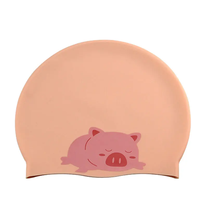 Custom Printed Soft Silicone Swimming Cap Waterproof Durable Swim Hat Tear Resistant for Adults Youth Kids Pool Water Sports a57