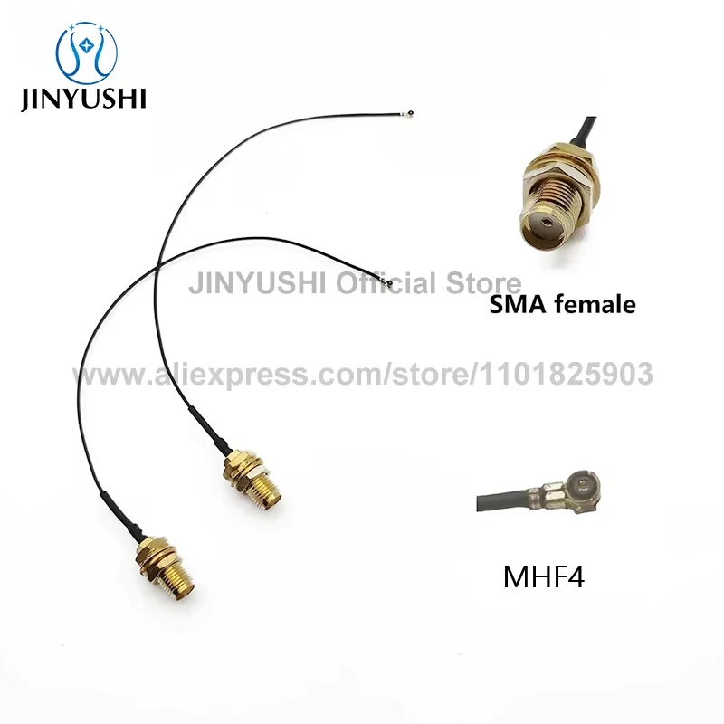 100Pcs MHF4 to SMA Female Extension Cord Cable Pigtail Connector Antenna Cable For m.2 5G Module RM510Q-GL RM521F EM9191