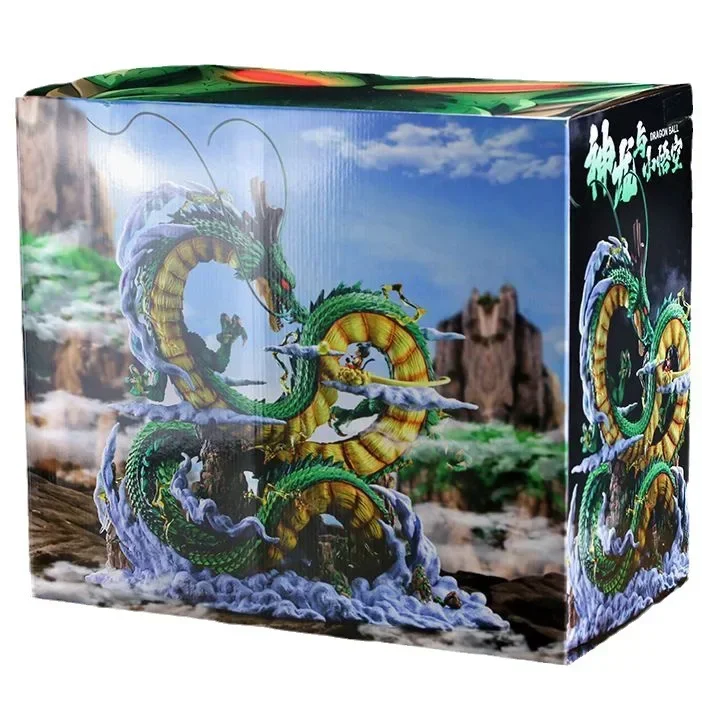 Figura de anime de Dragon Ball Z, con Shenron y Son Goku, 22 cm, estatua de PVC, modelo, muñeca de colección, adorno decorativo, juguete, regalo.