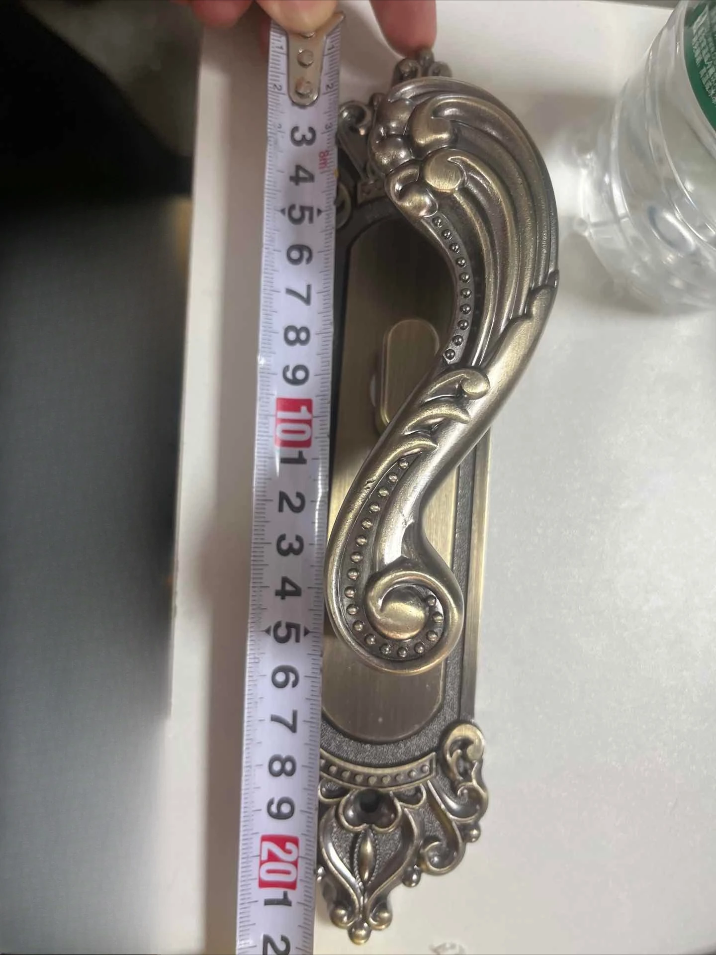 European-style green bronze interior door lock aluminum alloy solid wood handle room handles for  doors