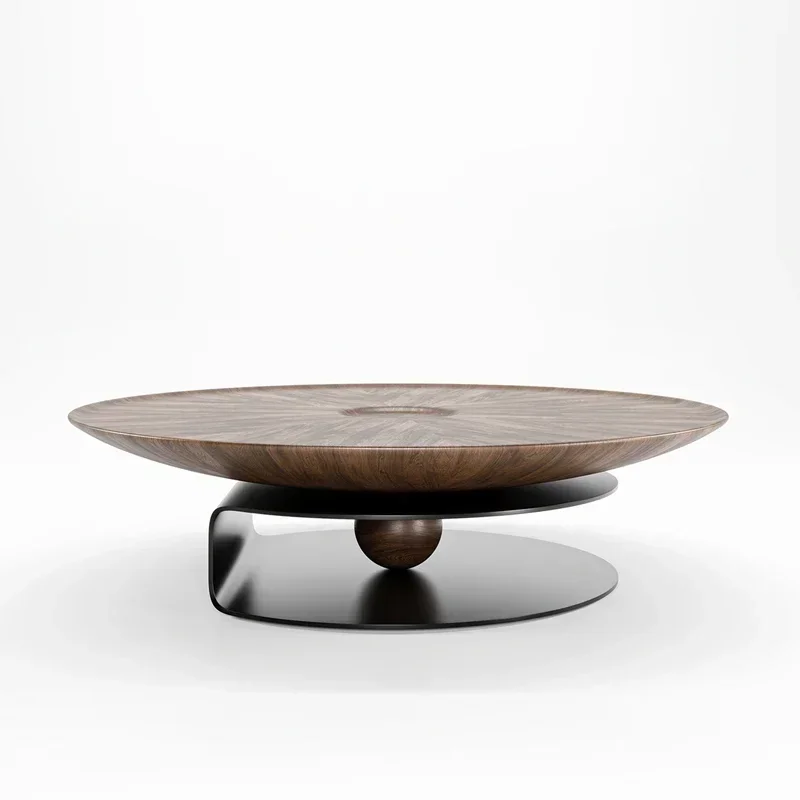 

Glam Minimalist Coffee Tables Luxury Modern Simple Wood Coffee Tables Round Metal Mesa De Centro De Sala Living Room Furniture