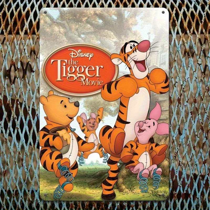 Miniso ديزني ويني ذا بوه وإيور القصدير ديكور ملصق تين تسجيل علامة معدنية لوحة الزخرفية لحانة بار نادي الجدار الديكور #2