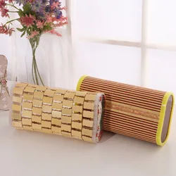 1pc PE Rattan Pillow Summer Cool Pillow Block Hollow Bamboo Summer Sweat Steaming Pillow Head